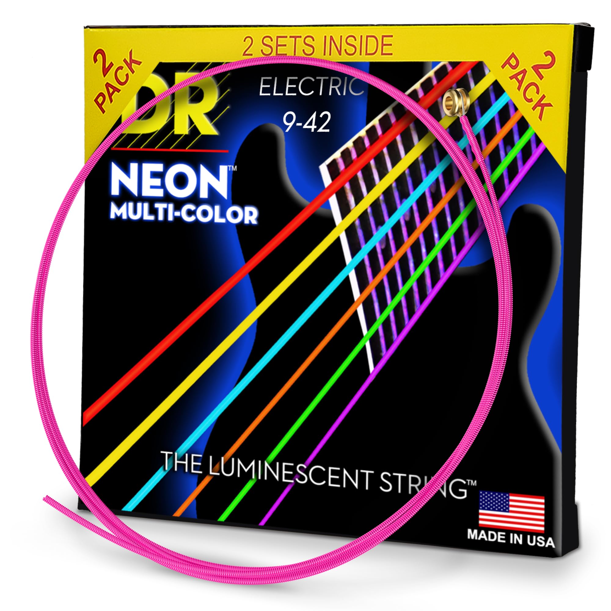 Amazon.co.jp: DR Strings (デーアール) エレキ弦 NEON マルチカラー